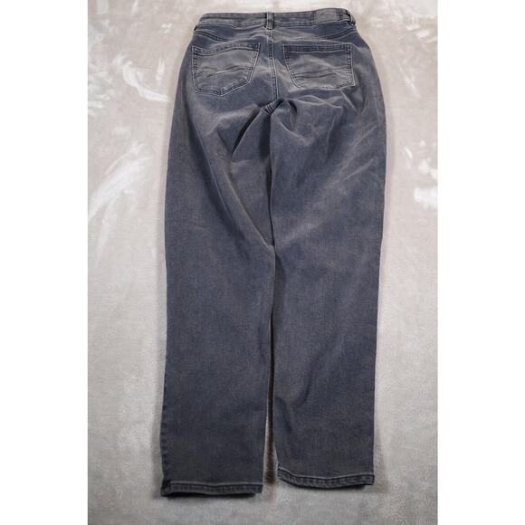 American Eagle Jeans Womens 4 Black High Rise Mom Distressed Stretch 90s Style - Picture 1 of 10